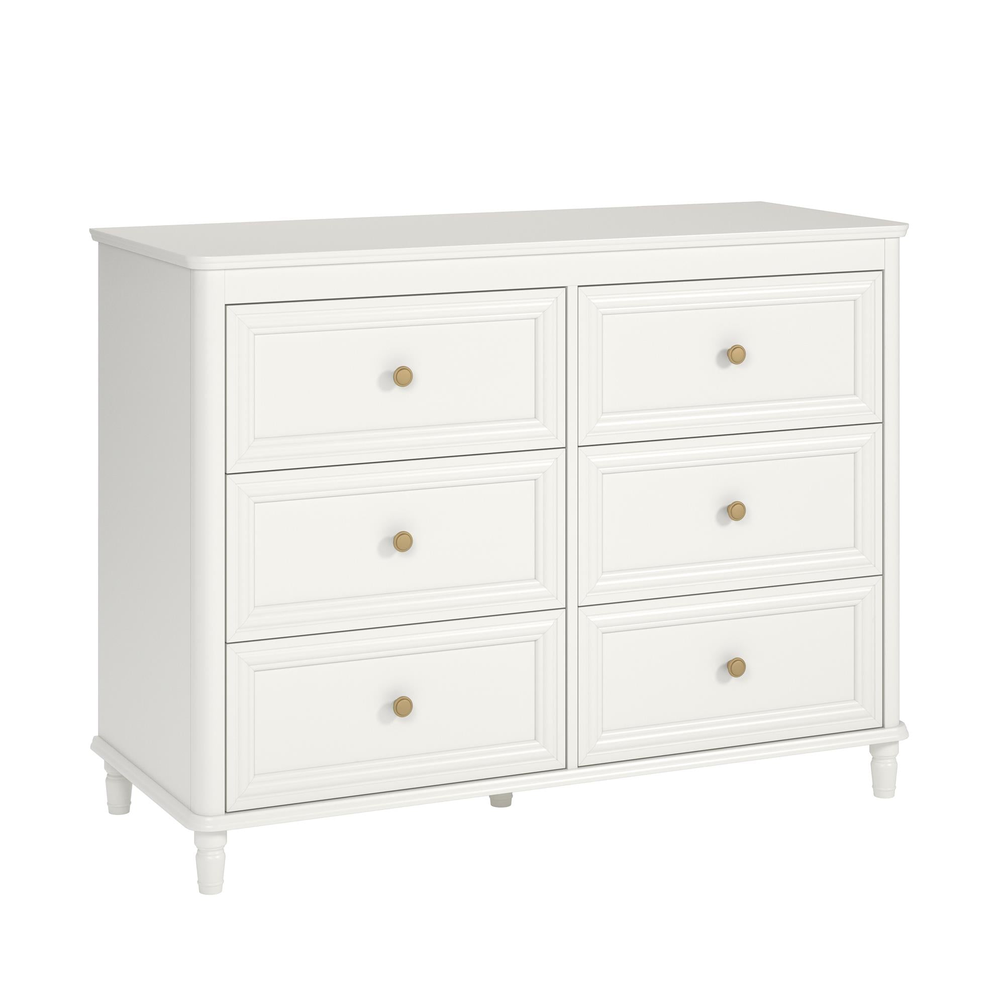 Piper 6 Drawer Dresser - Cream