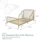 Quinn Toddler Bed - Gold - Crib & Toddler Mattress