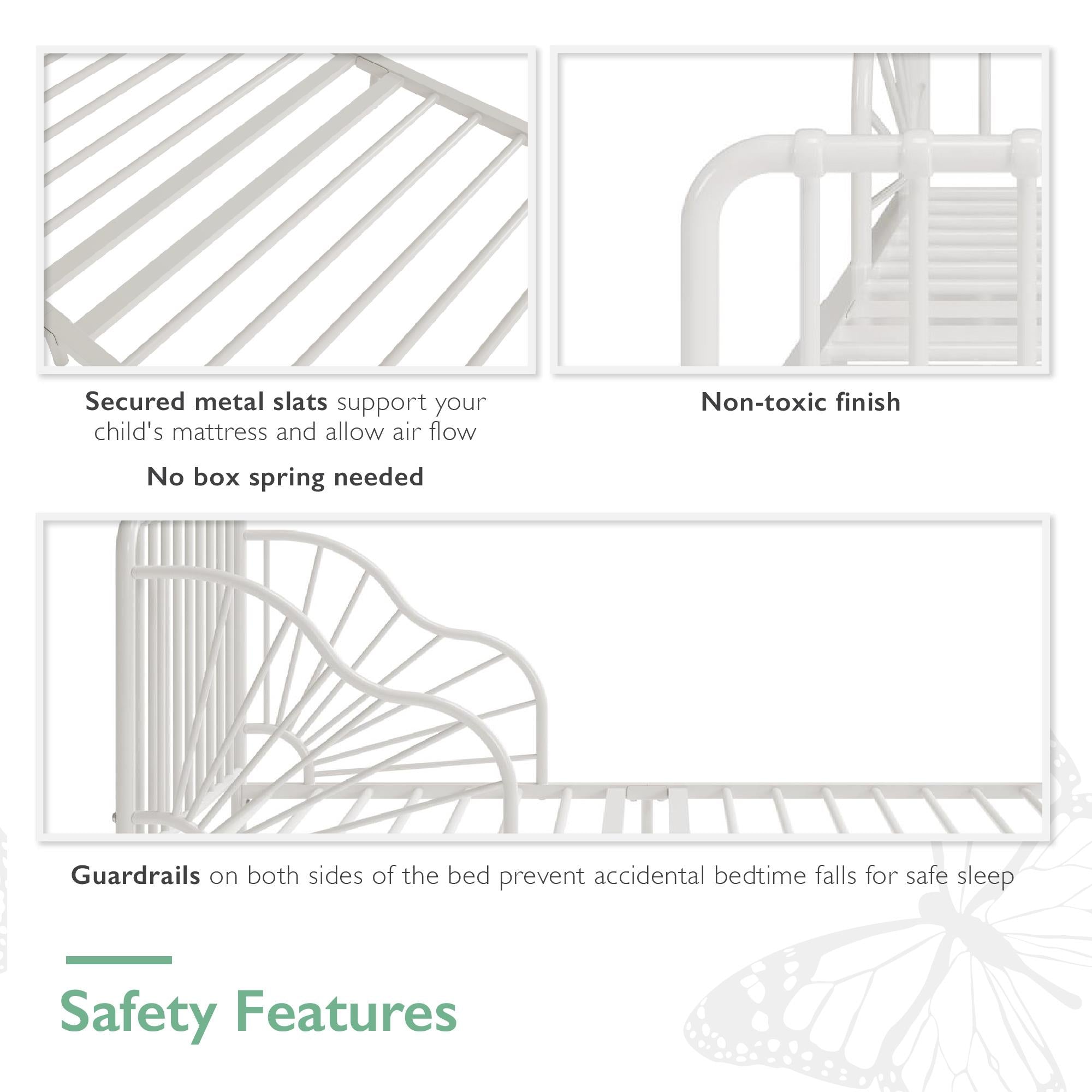 Quinn Toddler Bed - Off White - Crib & Toddler Mattress