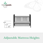 Little Seeds Monarch Hill Ivy Metal Baby Crib - Black