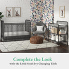 Little Seeds Monarch Hill Ivy Metal Baby Crib - Black