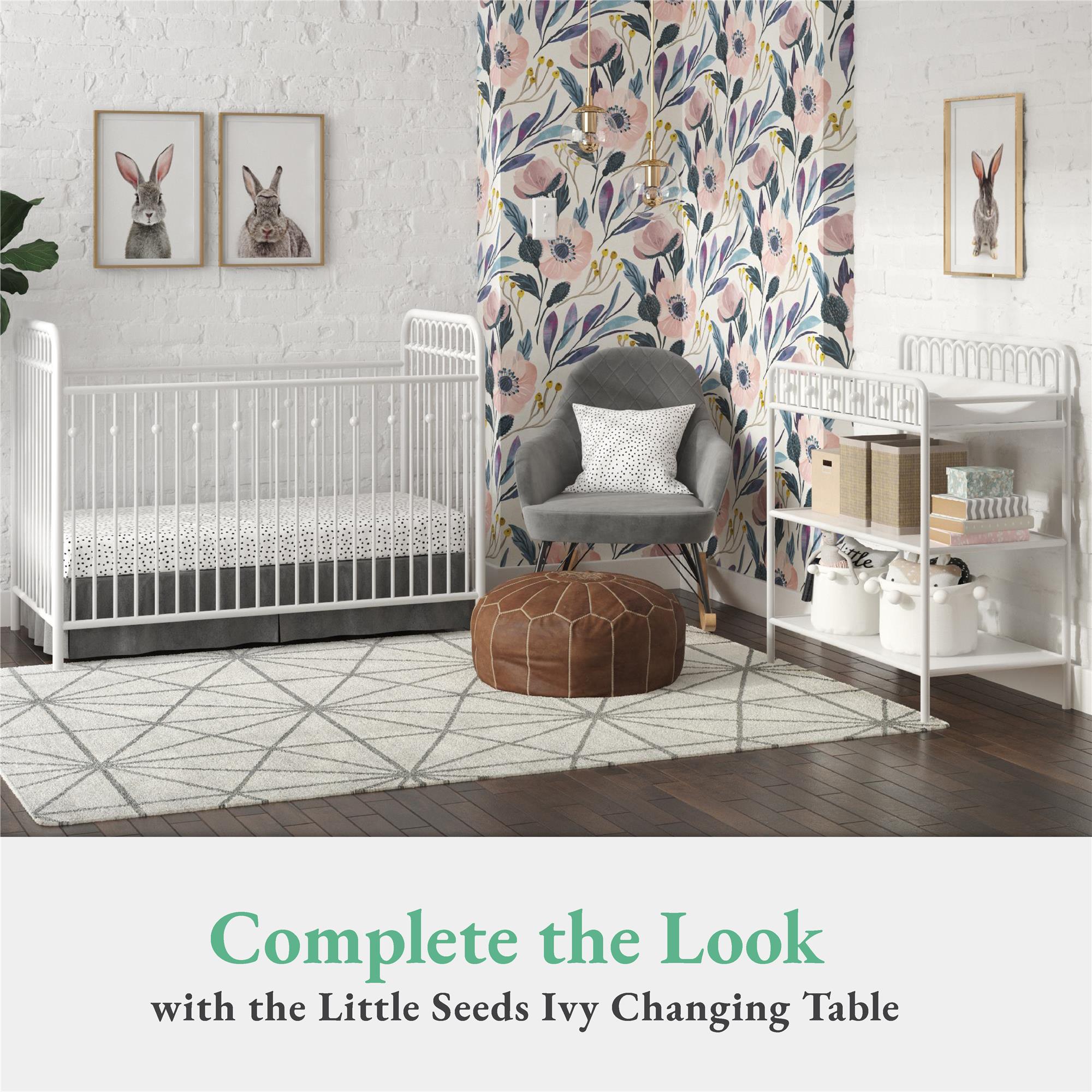Little Seeds Monarch Hill Ivy Metal Baby Crib - White