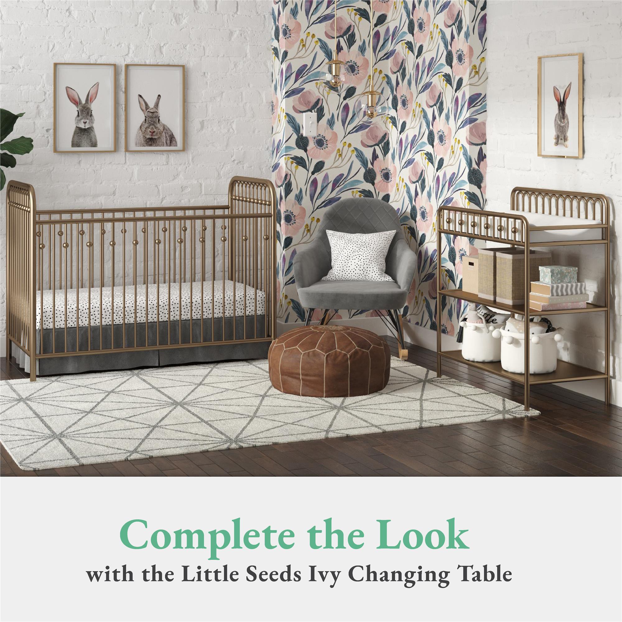 Little Seeds Monarch Hill Ivy Metal Baby Crib - Gold