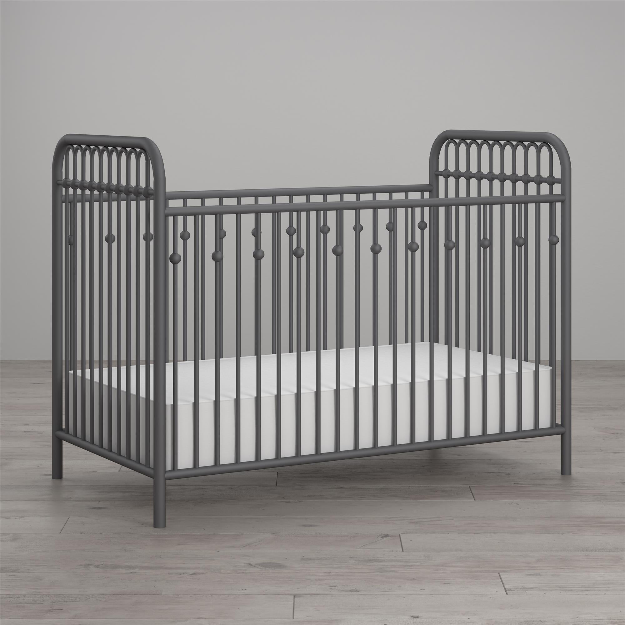 Little Seeds Monarch Hill Ivy Metal Baby Crib - Gray