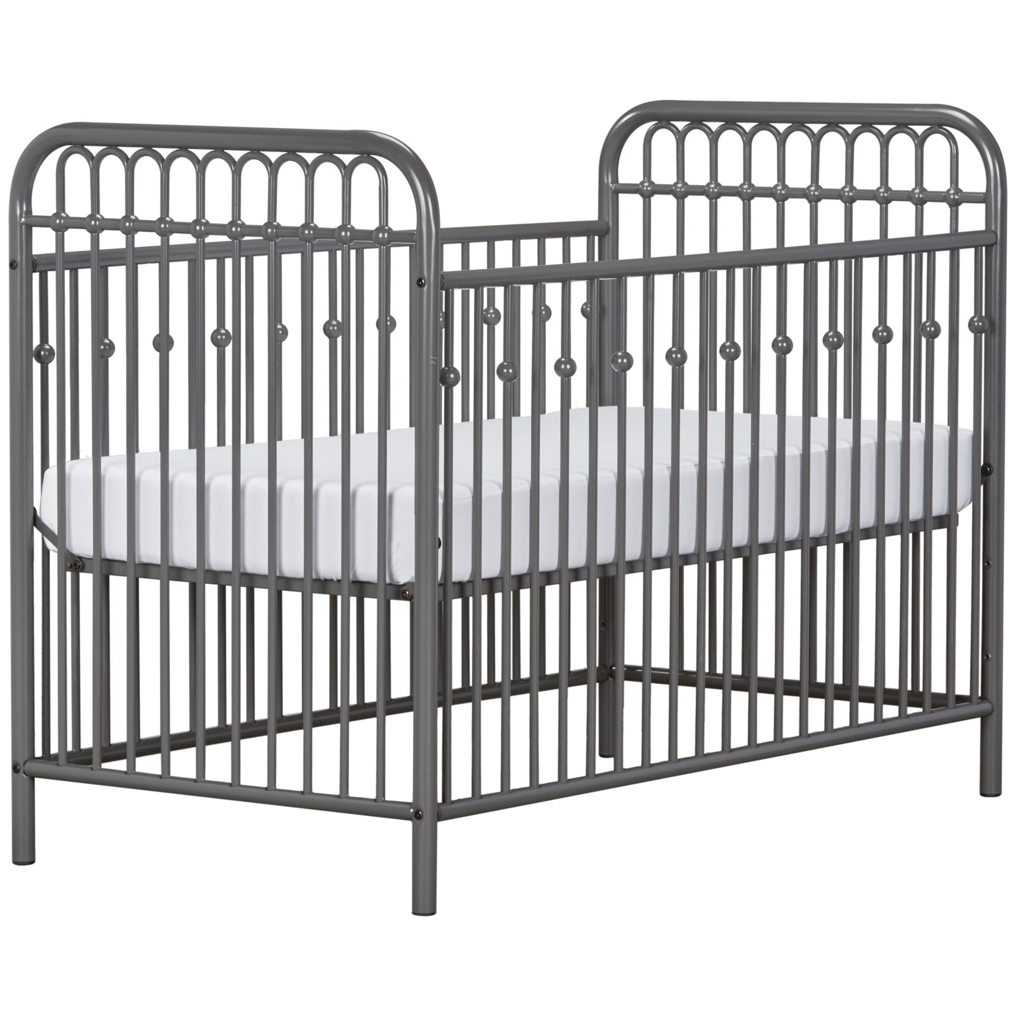 Little Seeds Monarch Hill Ivy Metal Baby Crib - Gray
