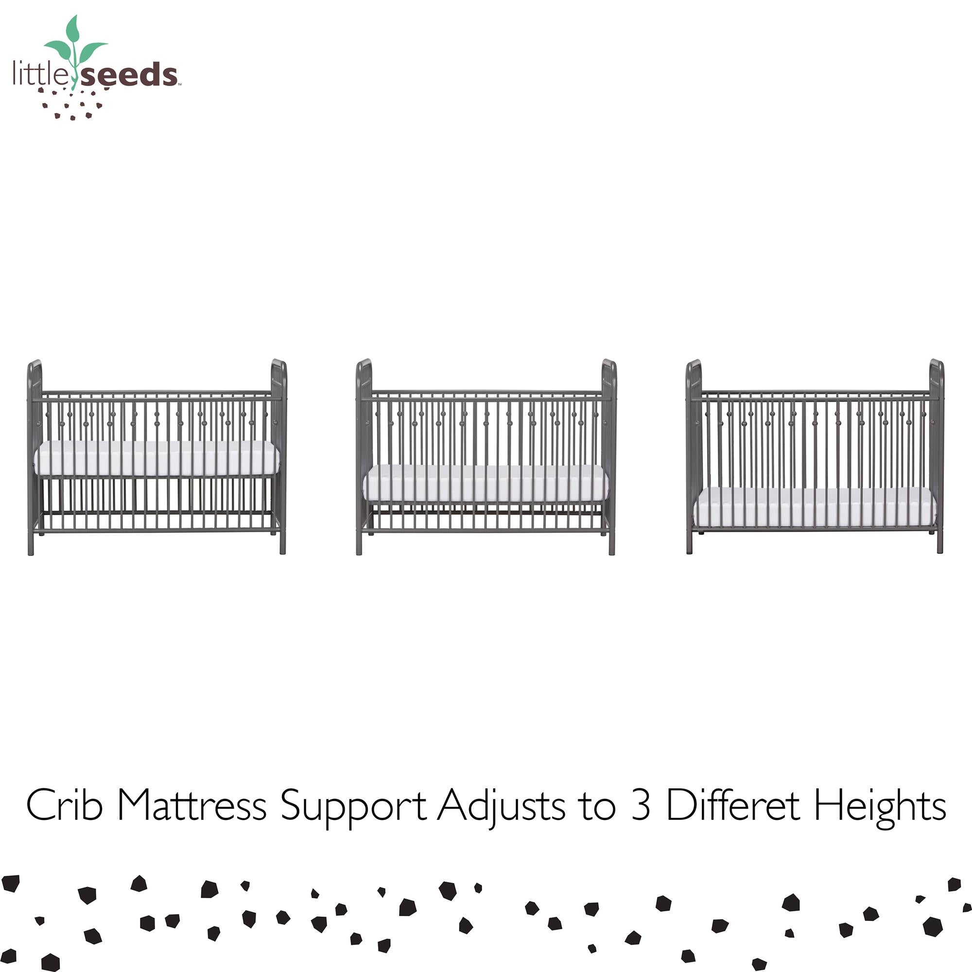 Little Seeds Monarch Hill Ivy Metal Baby Crib - Gray
