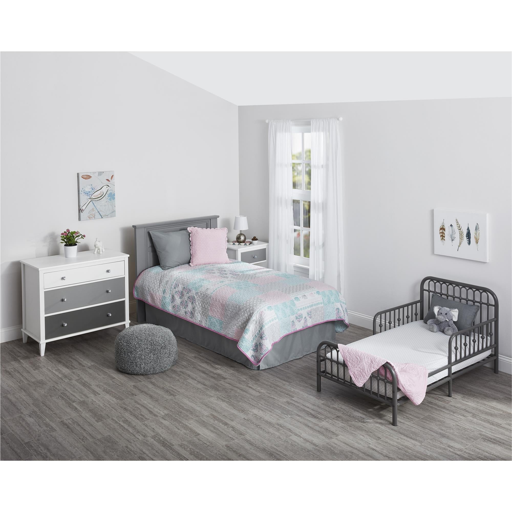 Little Seeds Monarch Hill Ivy Metal Toddler Bed - Graphite Grey
