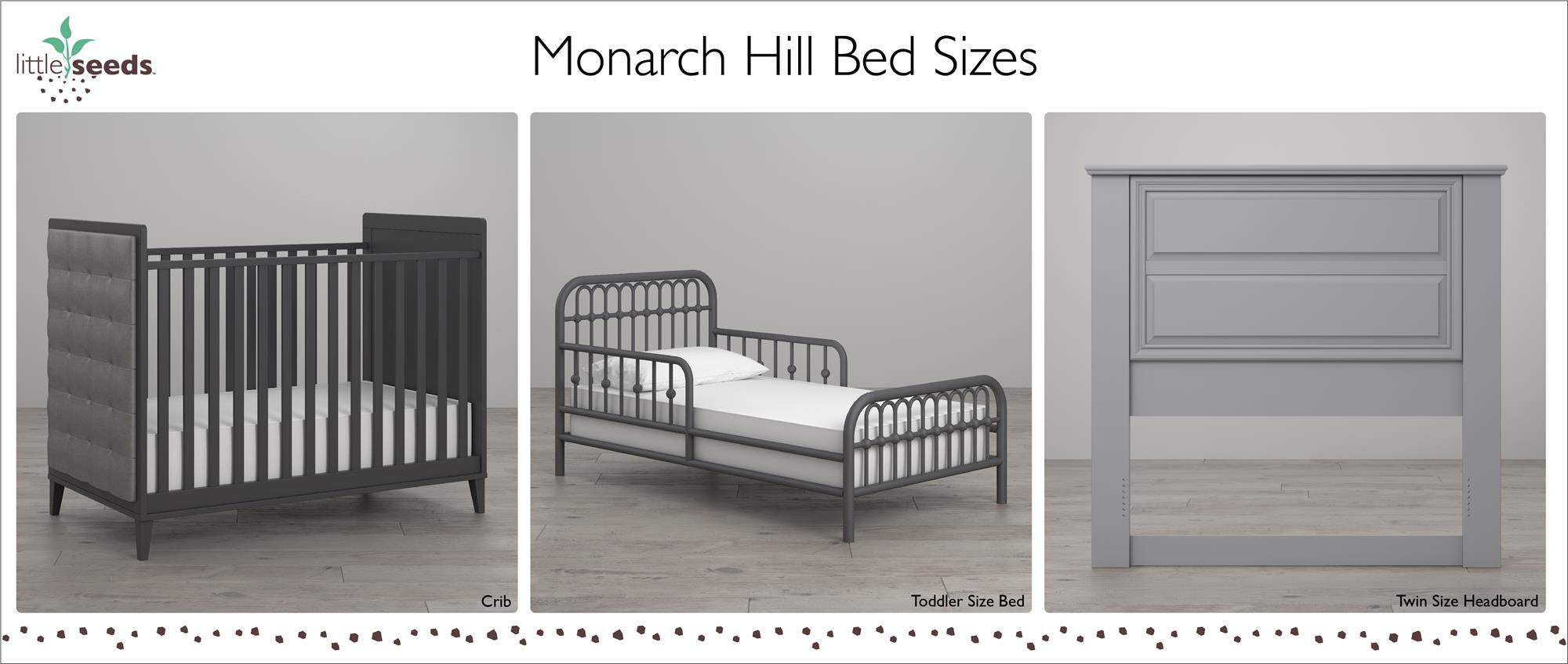 Little Seeds Monarch Hill Ivy Metal Toddler Bed - Graphite Grey