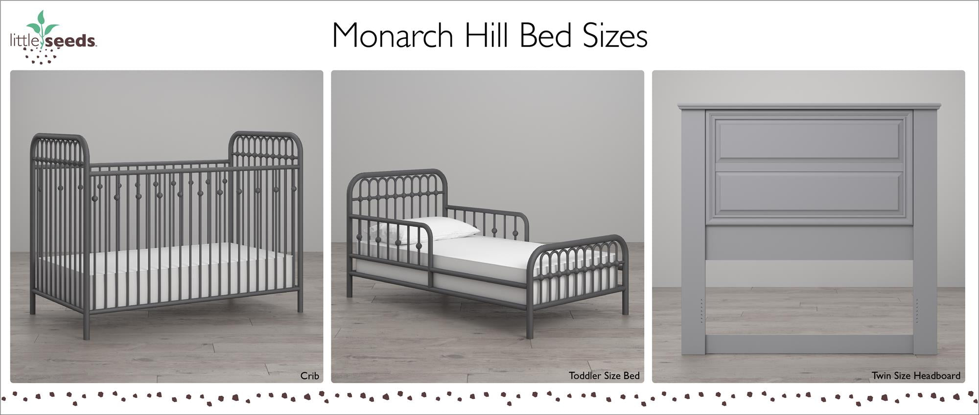 Little Seeds Monarch Hill Ivy Metal Toddler Bed - Graphite Grey