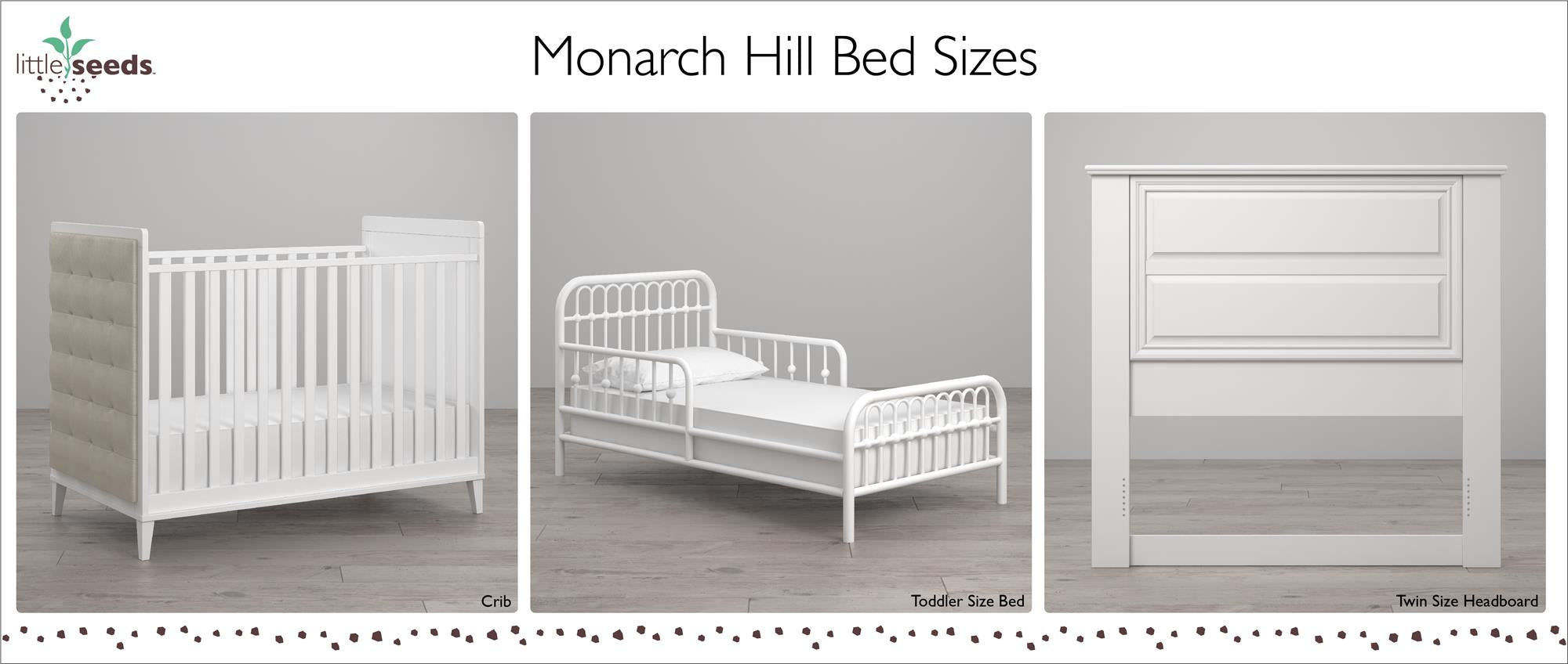 Little Seeds Monarch Hill Ivy Metal Toddler Bed - White