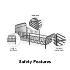 Little Seeds Monarch Hill Ivy Metal Toddler Bed - Graphite Grey
