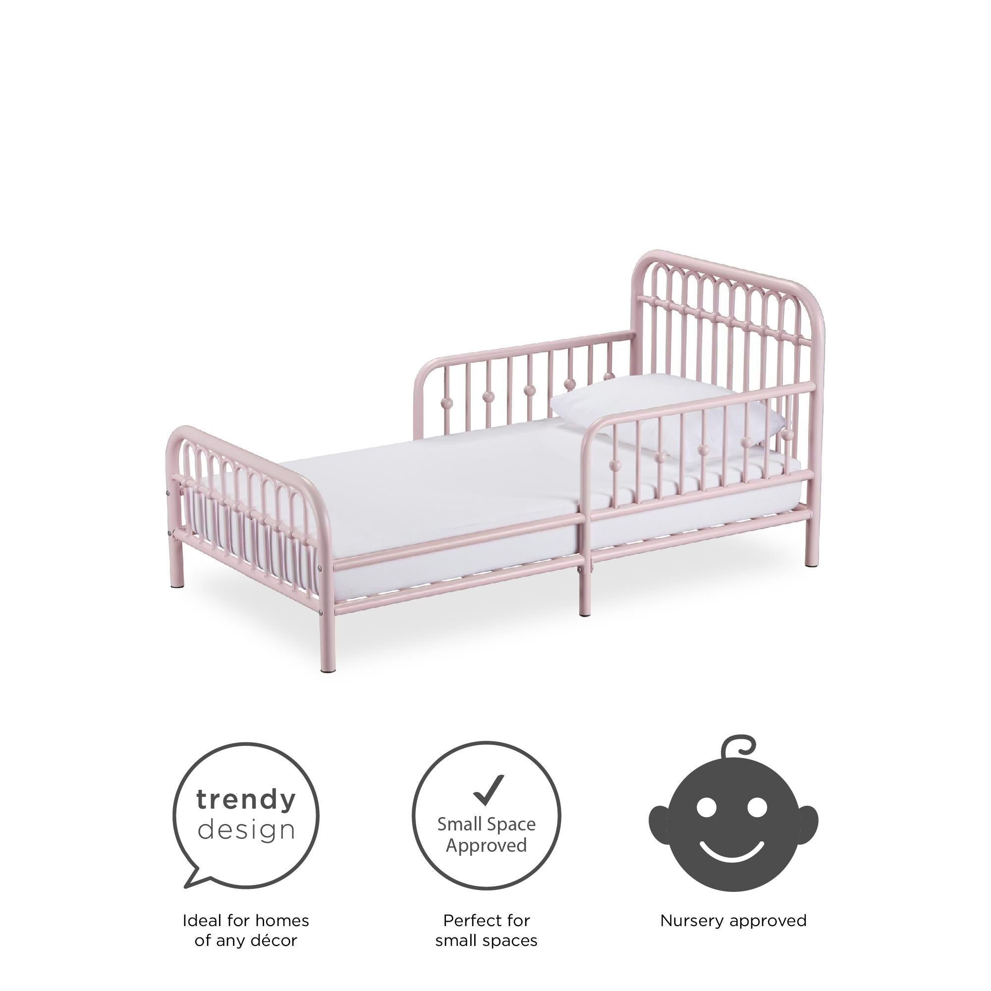Little Seeds Monarch Hill Ivy Metal Toddler Bed - Pink