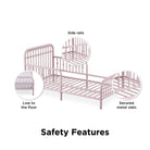 Little Seeds Monarch Hill Ivy Metal Toddler Bed - Pink