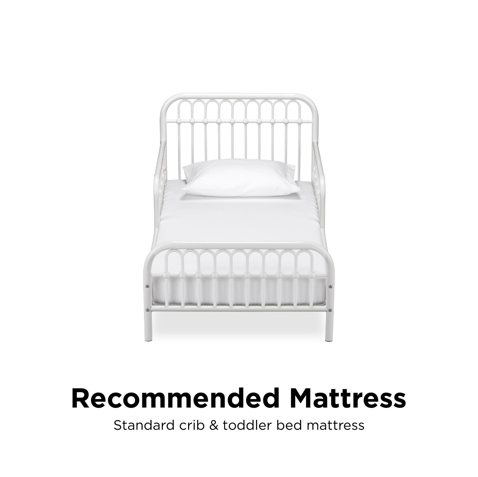 Little Seeds Monarch Hill Ivy Metal Toddler Bed - White