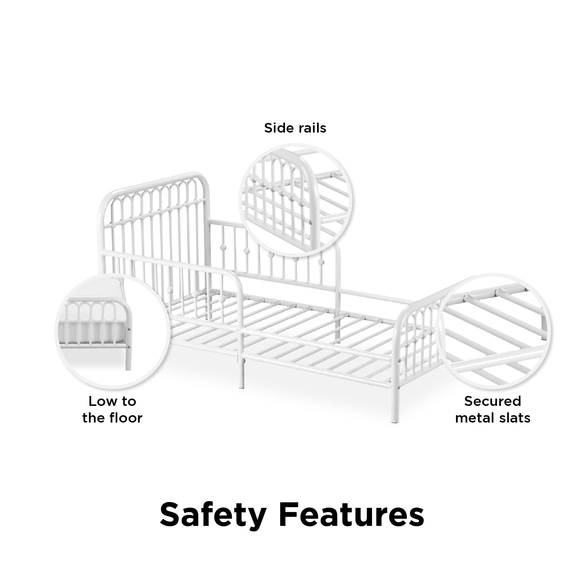 Little Seeds Monarch Hill Ivy Metal Toddler Bed - White