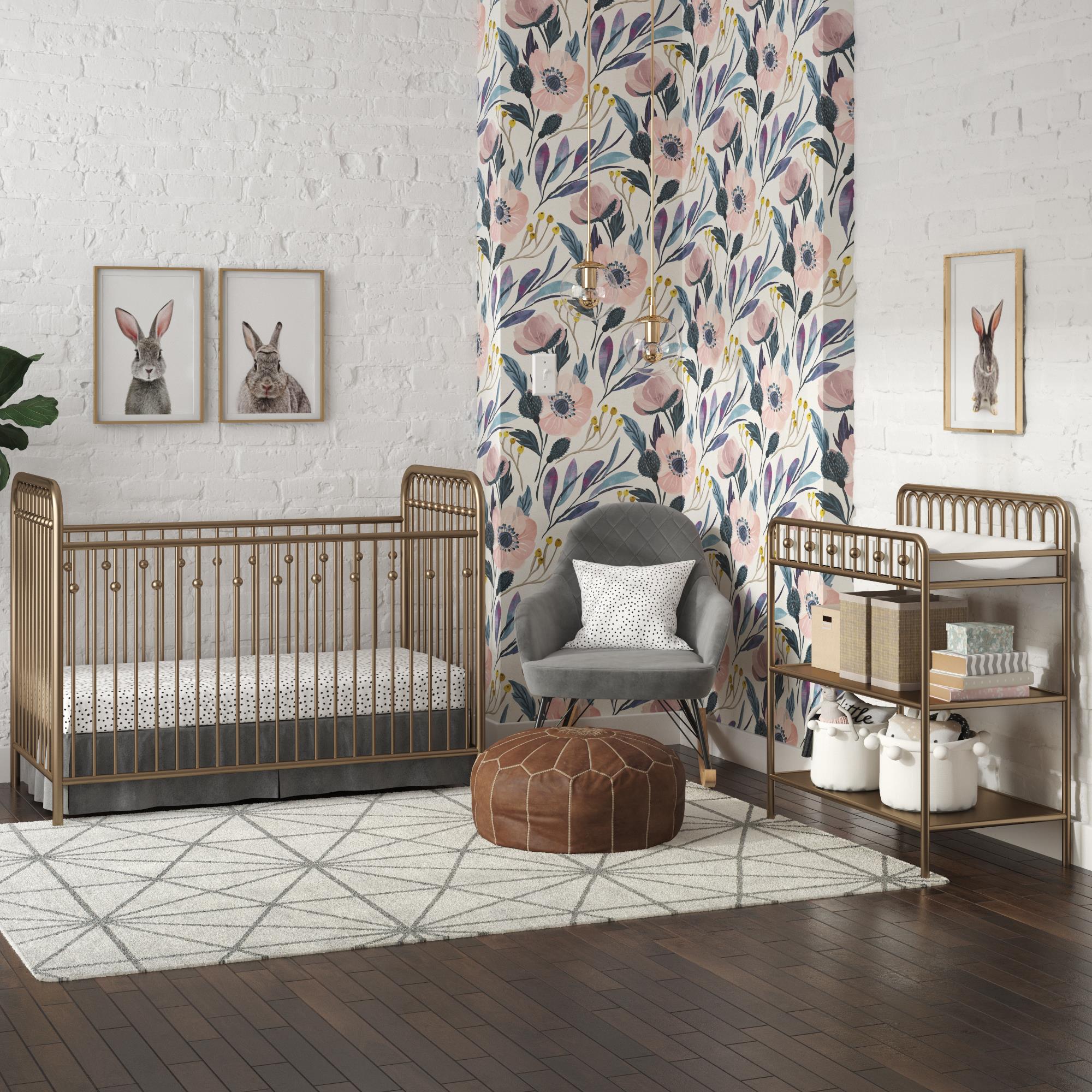 Little Seeds Monarch Hill Ivy Metal Baby Crib - Gold