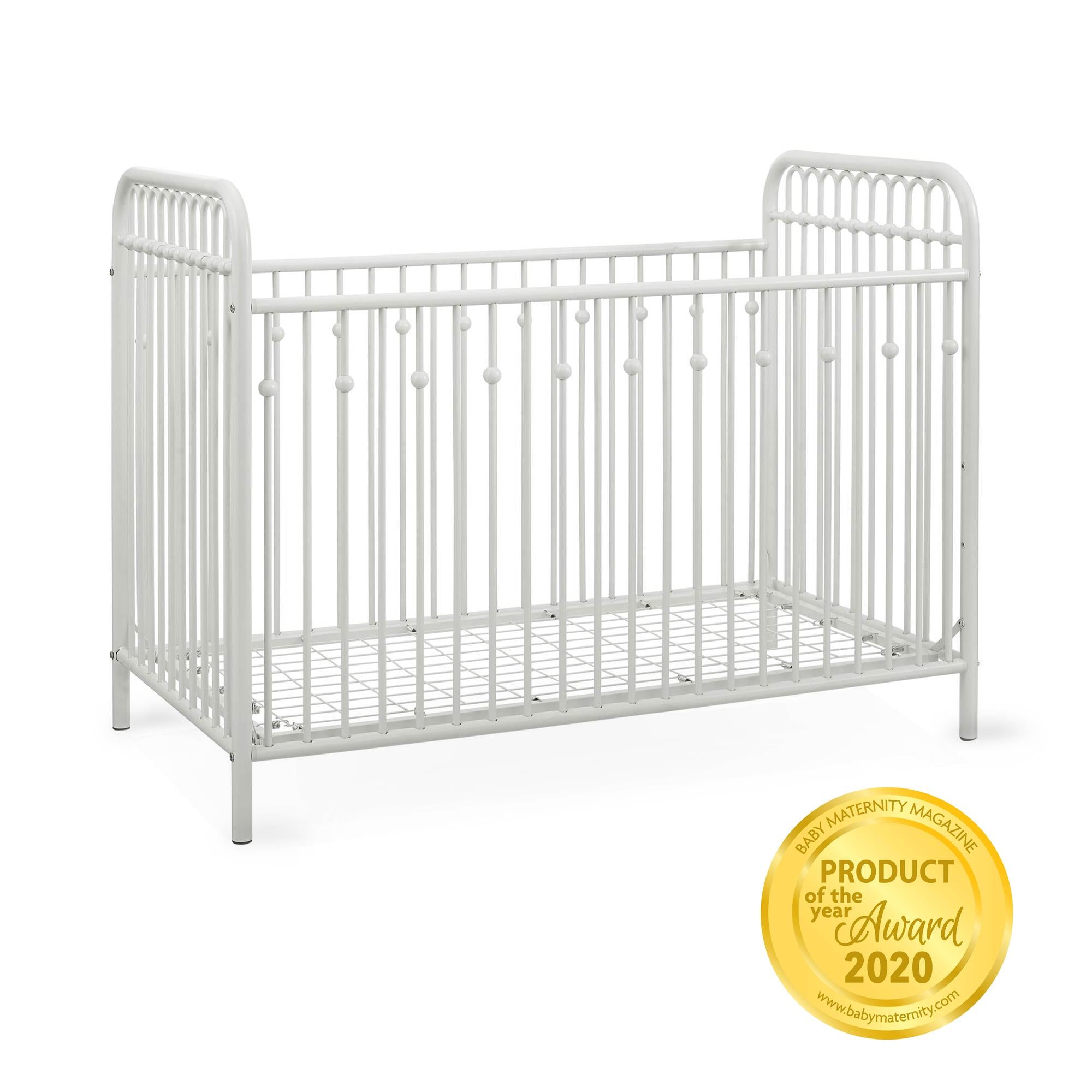 Little Seeds Monarch Hill Ivy Metal Baby Crib - White