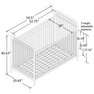 Little Seeds Monarch Hill Ivy Metal Baby Crib - White
