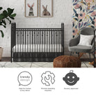 Little Seeds Monarch Hill Ivy Metal Baby Crib - Black