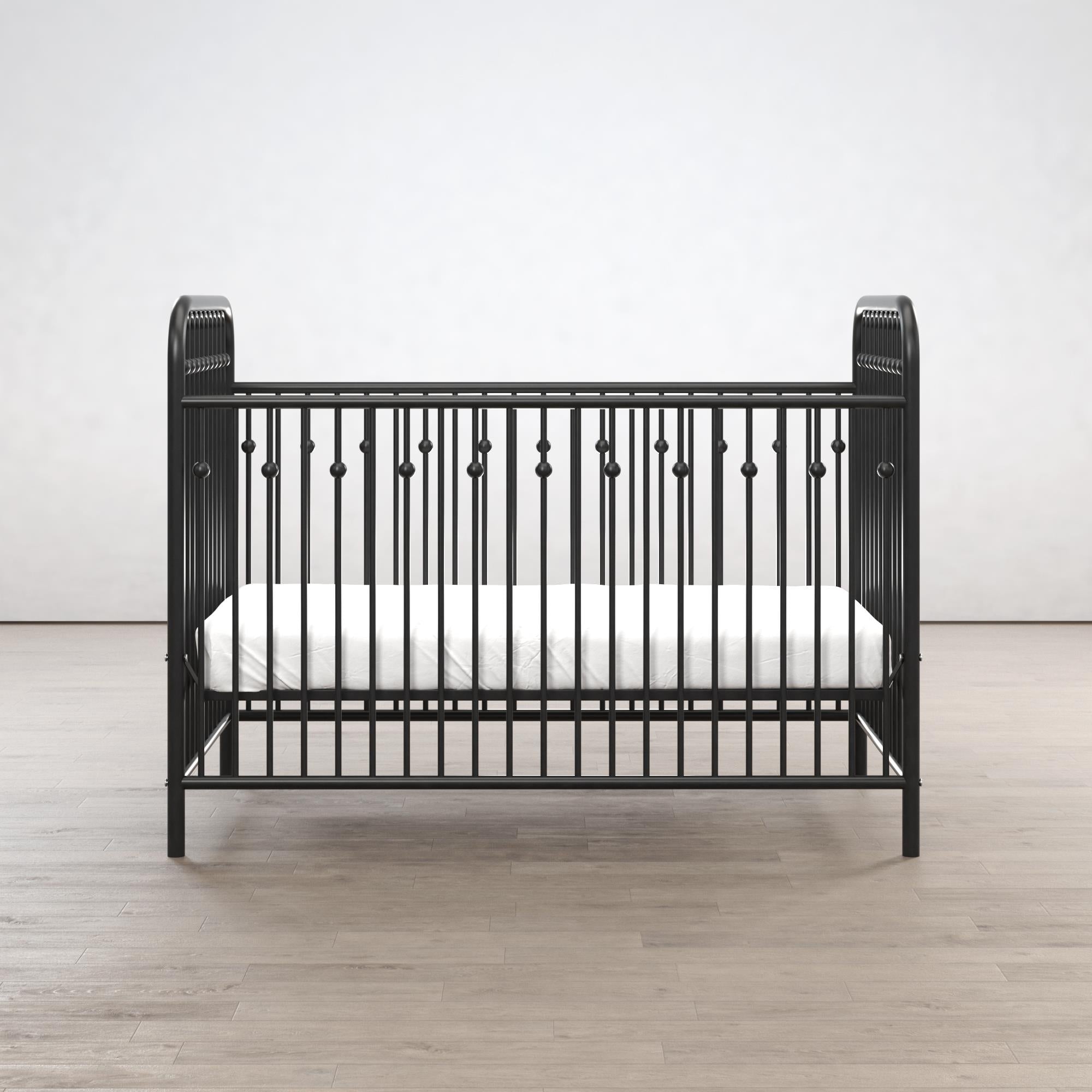 Little Seeds Monarch Hill Ivy Metal Baby Crib - Black