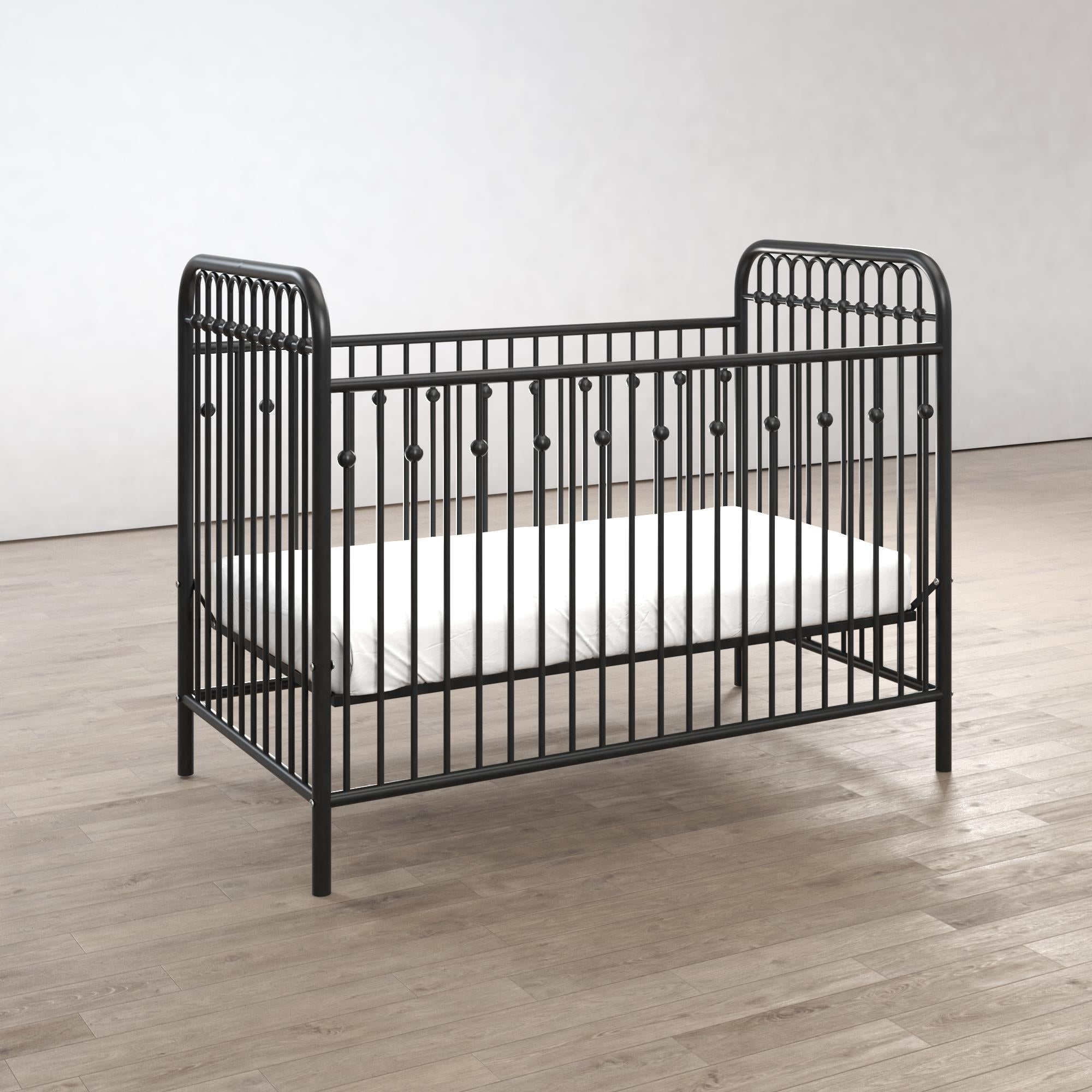 Little Seeds Monarch Hill Ivy Metal Baby Crib - Black