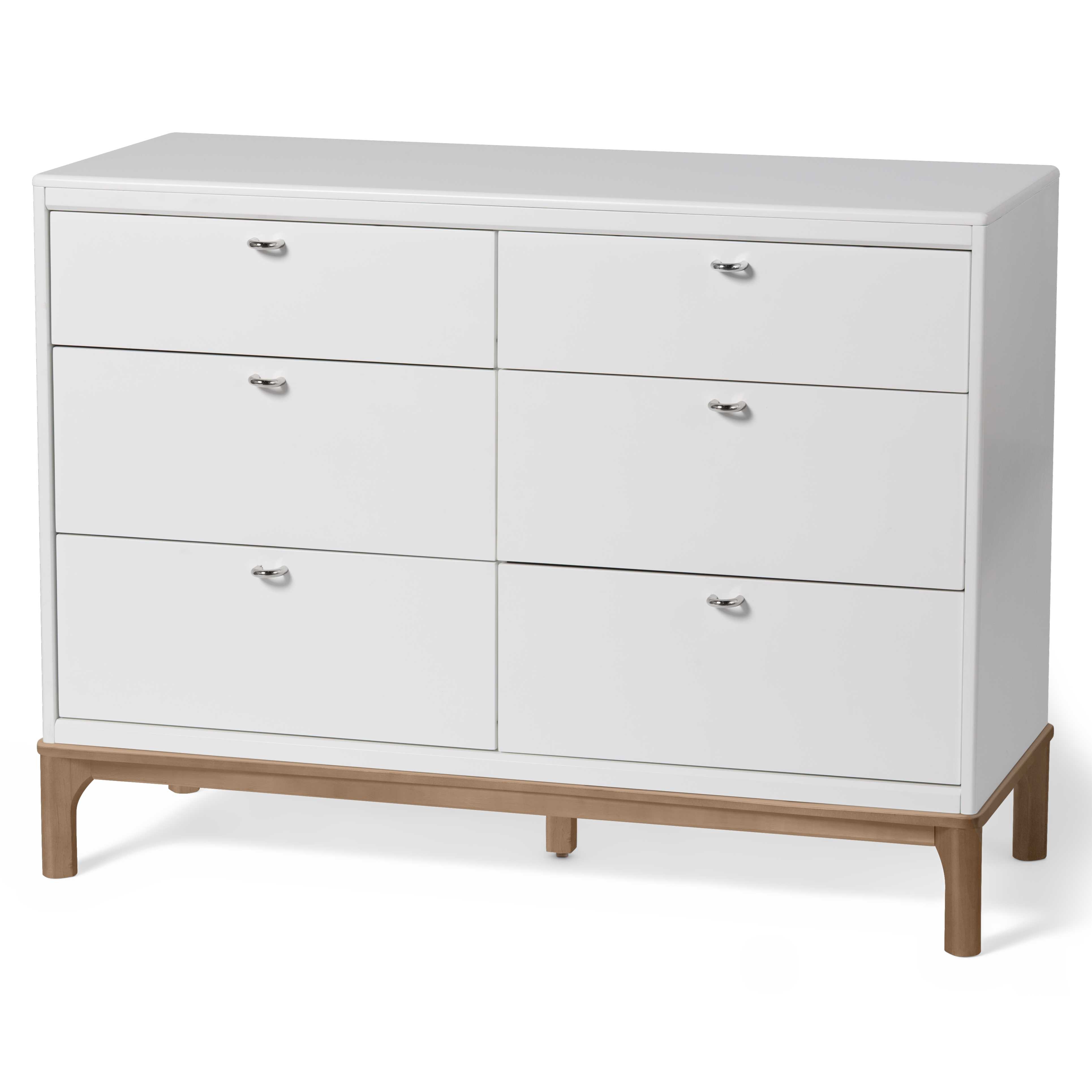 Laurel 6-Drawer Double Dresser - White/Acorn