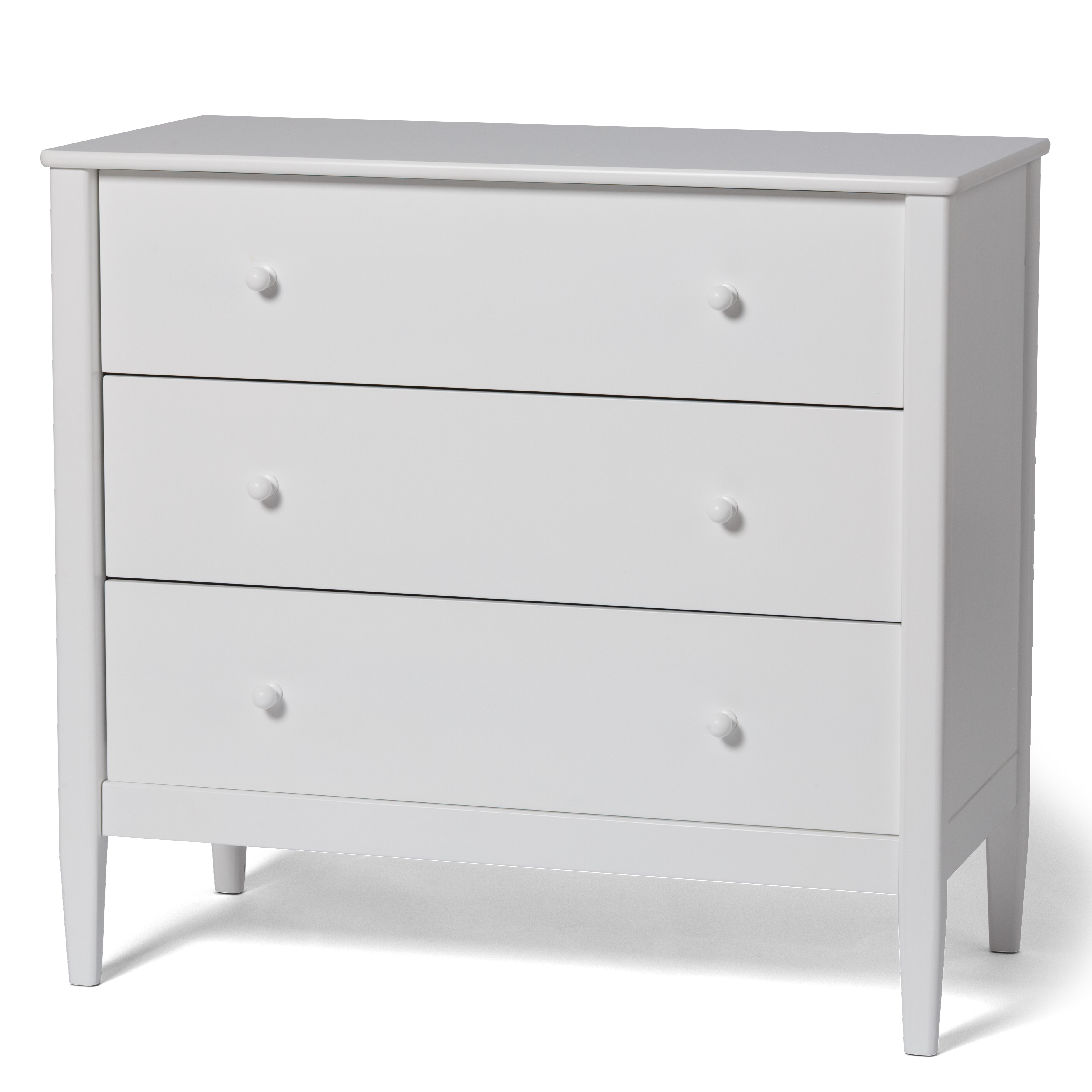 Clover 3-Drawer Single Dresser - White
