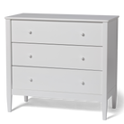 Clover 3-Drawer Single Dresser - White