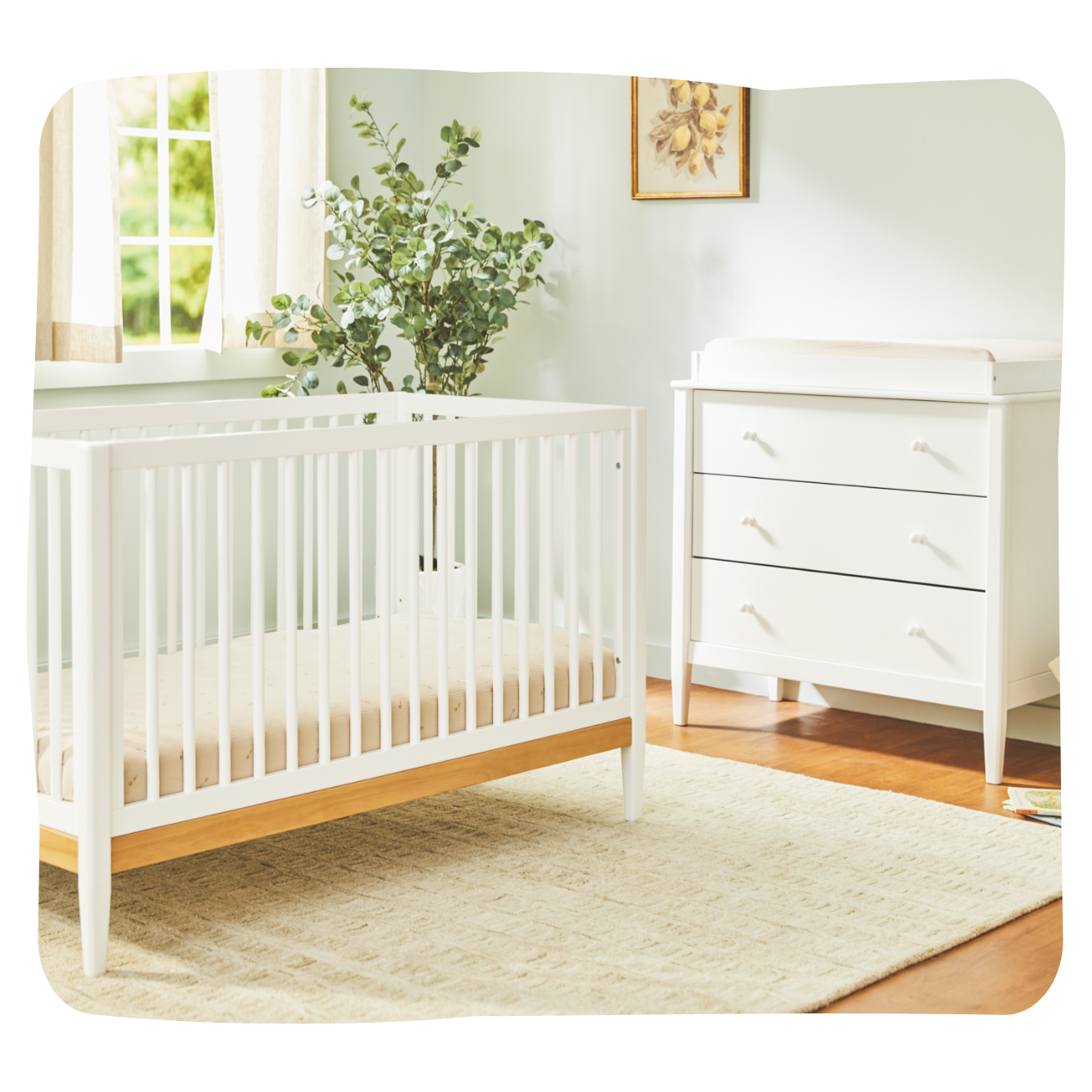 Clover 4-in-1 Convertible Crib & Clover 3-Drawer Single Dresser with T – Little Seeds