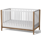 Laurel 4-in-1 Convertible Crib - True White/Chestnut