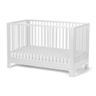 White crib on a white background