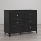 Piper 6-Drawer Double Dresser - Black