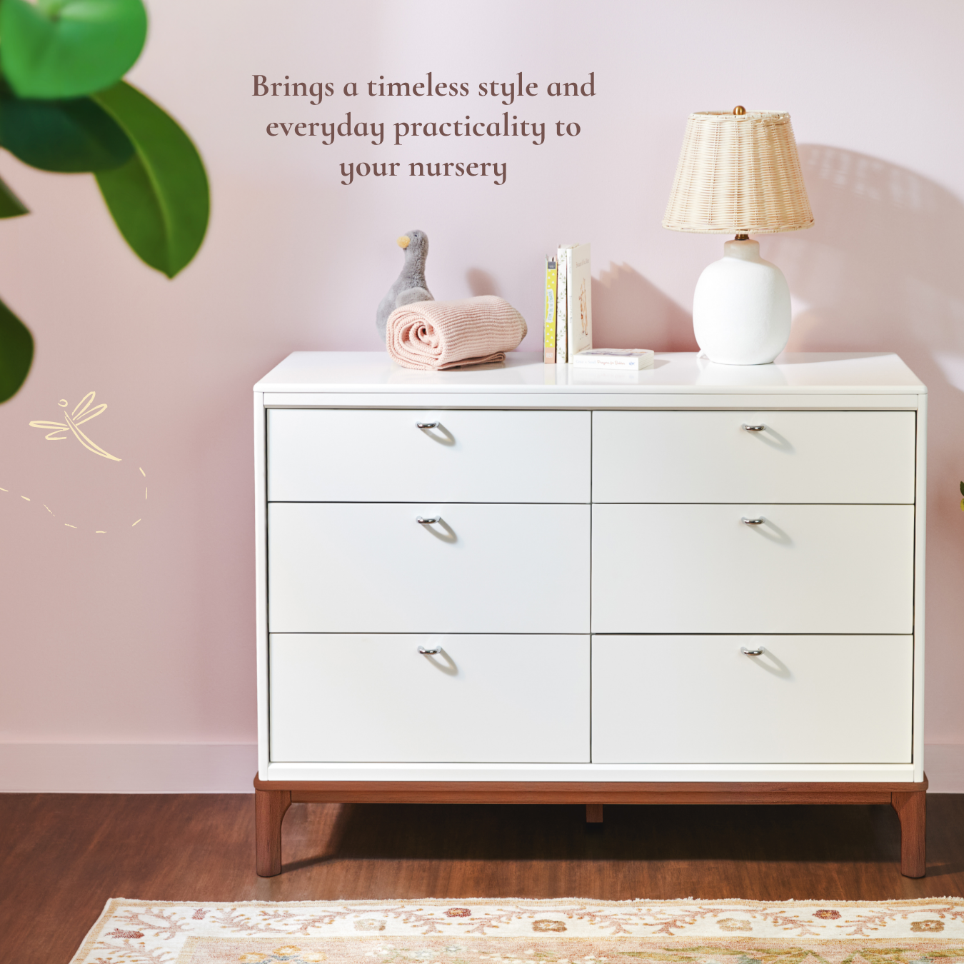 Laurel 6-Drawer Double Dresser - brings a timeless style and everyday practicality to your nursery