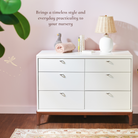 Laurel 6-Drawer Double Dresser - brings a timeless style and everyday practicality to your nursery