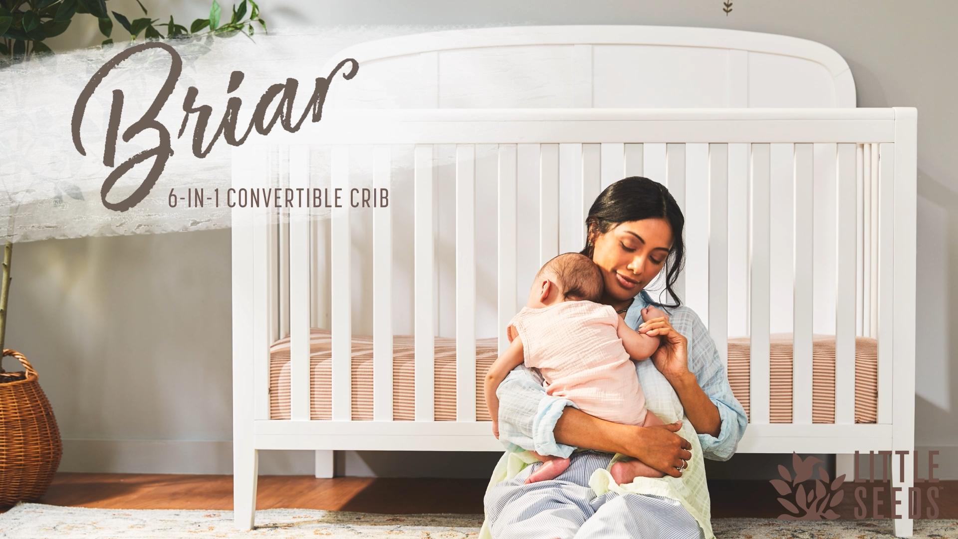 Little Seeds Briar 6-in-1 Convertible Crib Product Features Video