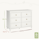 Piper 6-Drawer Double Dresser - dimensions